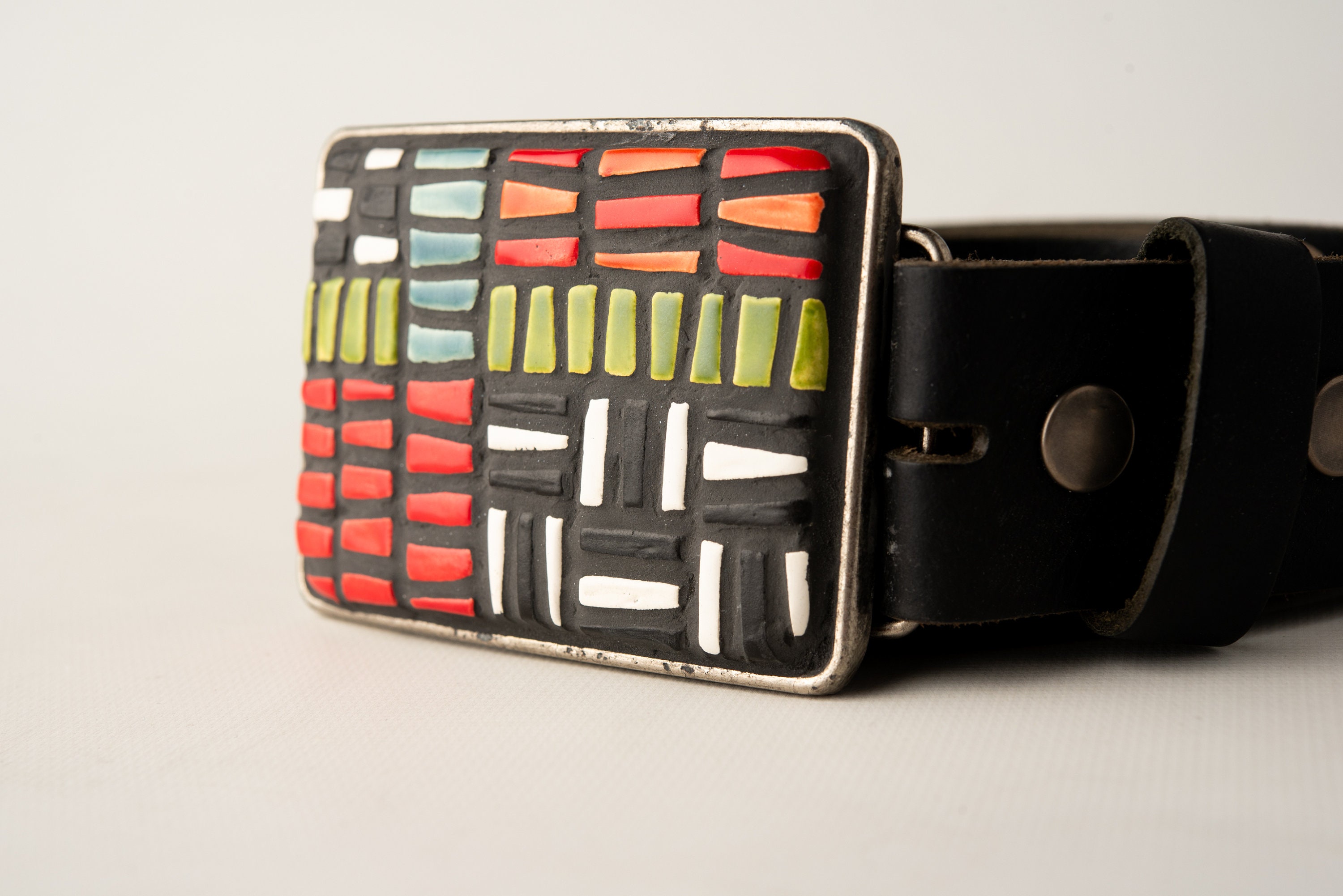 Ceramic Belt Buckle Unisex With Optional Leather Belt (MADE 