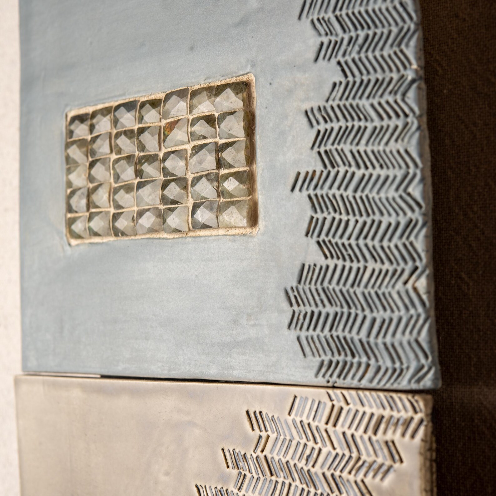 Picture of Textured Ceramic Wall Art: Abstract Mosaic Stoneware (MADE to ORDER ...