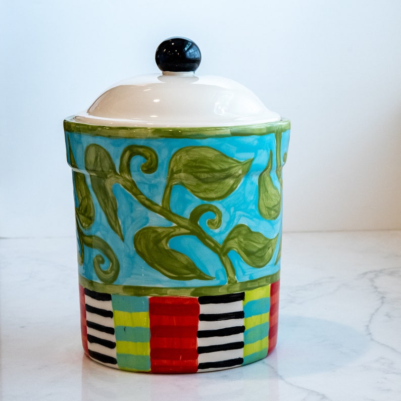 Flour Canister Ceramic Canister Extra Large Kitchen Etsy