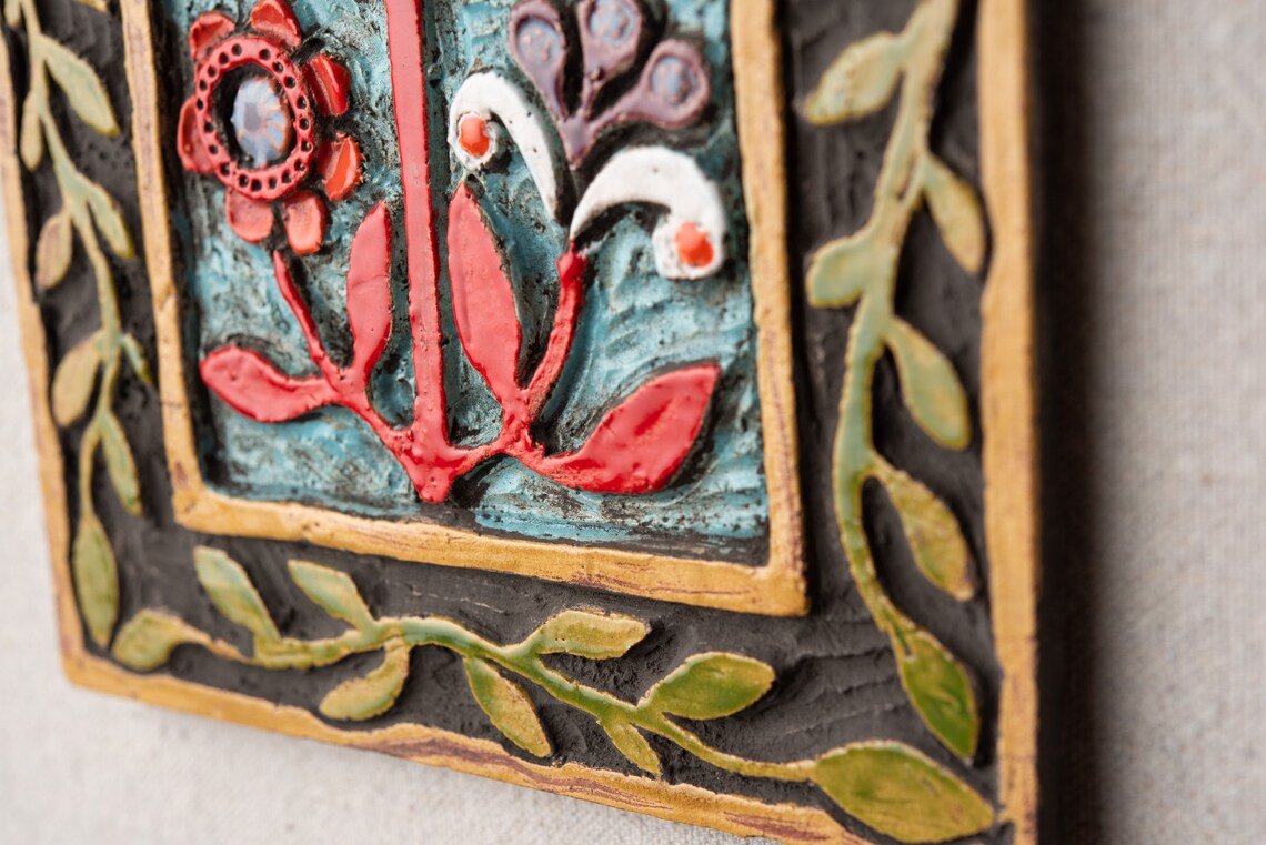 Outdoor Ceramic Wall Plaque MADE to ORDER by Romy and Clare Etsy