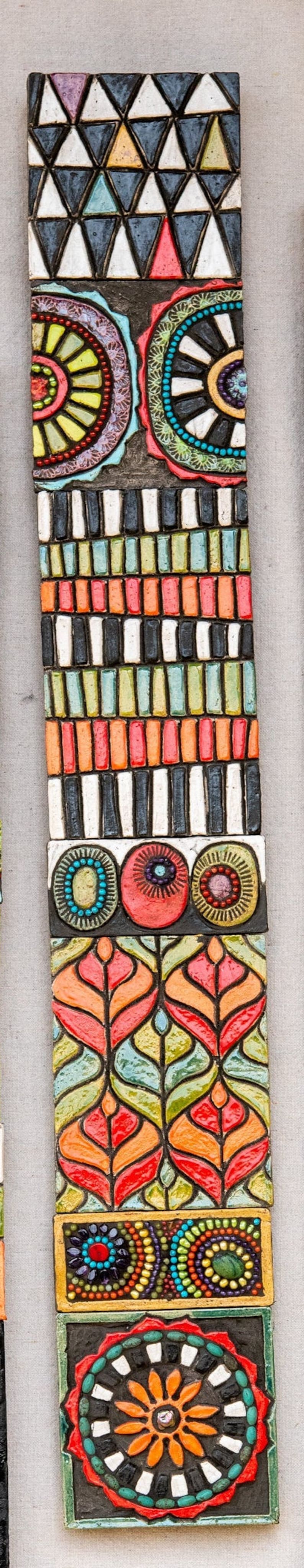 Large Ceramic Wall Art choose From 4 Patterns Global Folk Etsy