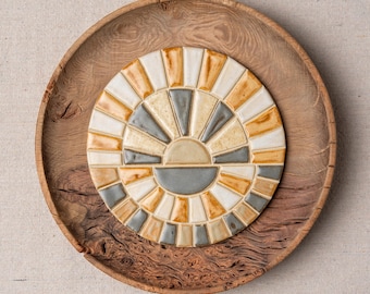 Ceramic Wall Art, Handmade Tile: Desert Glow