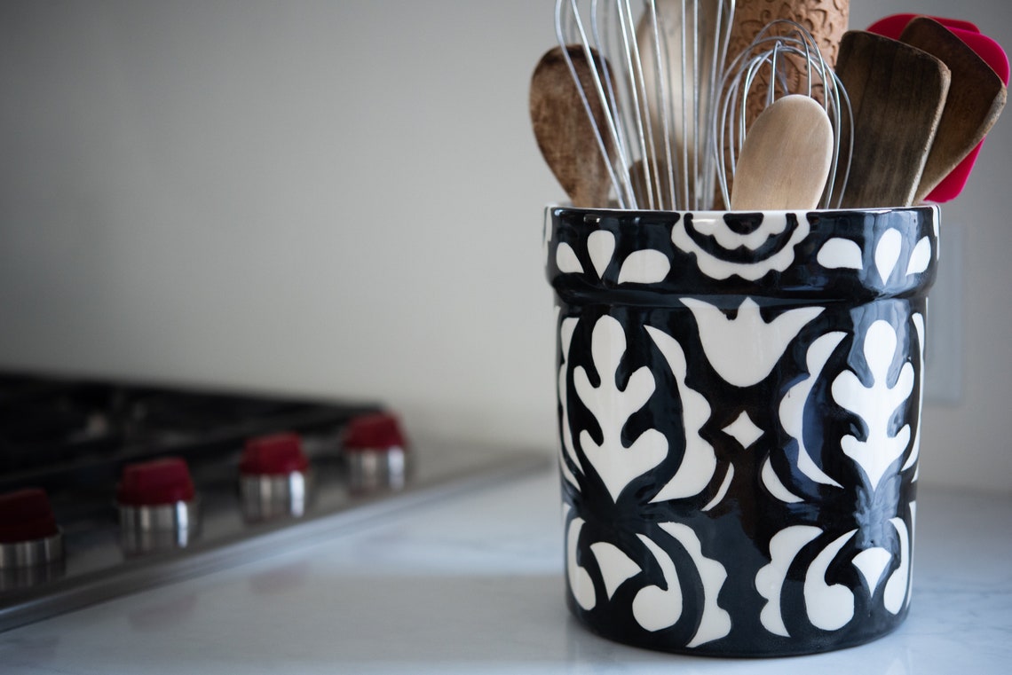 Utensil Holder Extra Large Ceramic Kitchen Utensil Holder in Etsy