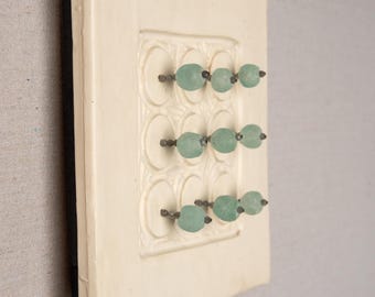 Dimensional Wall Art, Ceramic, Glass: Seaglass Ashanti, Labradorite