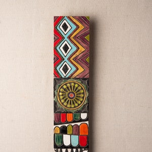 Narrow Vertical Wall Art, Ceramic and Mosaic Wall Art - Stick Ceramic Tile Mounted Wall Art - MADE to ORDER image 3