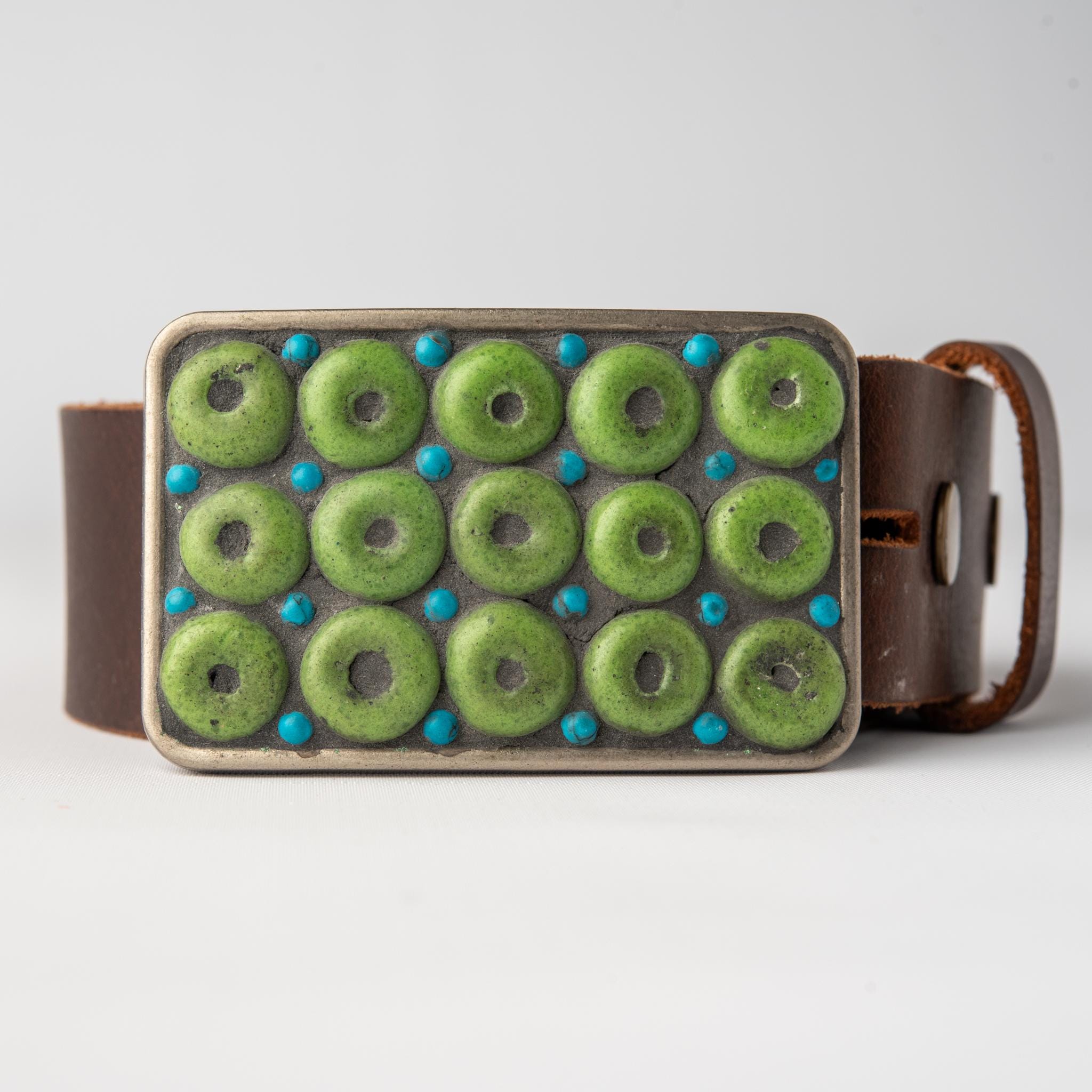 男性用ベルトバックル、アシャンティビーズベルトバックル、オプション