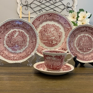 Vista Pink by MASON&#39;S - 5 Piece Place Setting