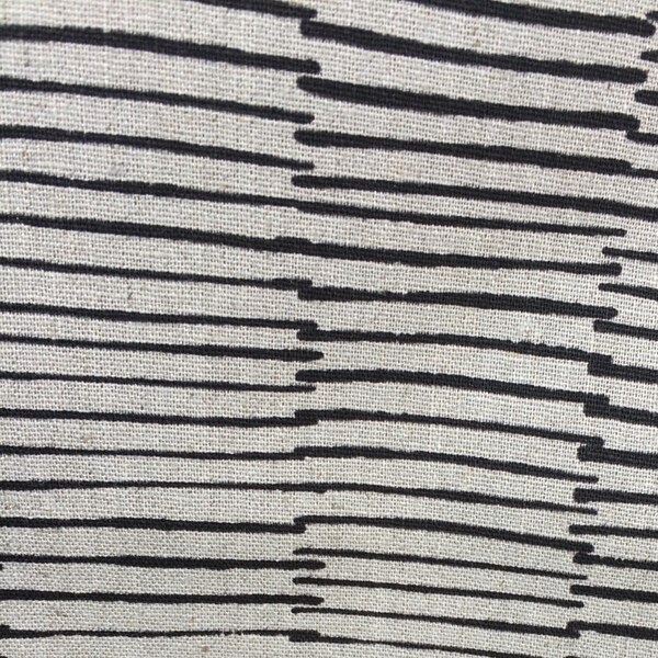 Maker Maker Lines Black Linen Cotton Fabric