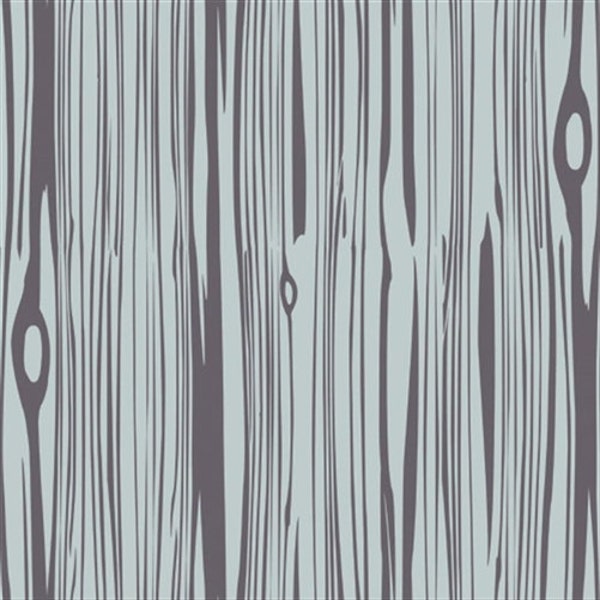 Camp Modern Faux Bois Shadow Organic Cotton, Gray Woodgrain Fabric