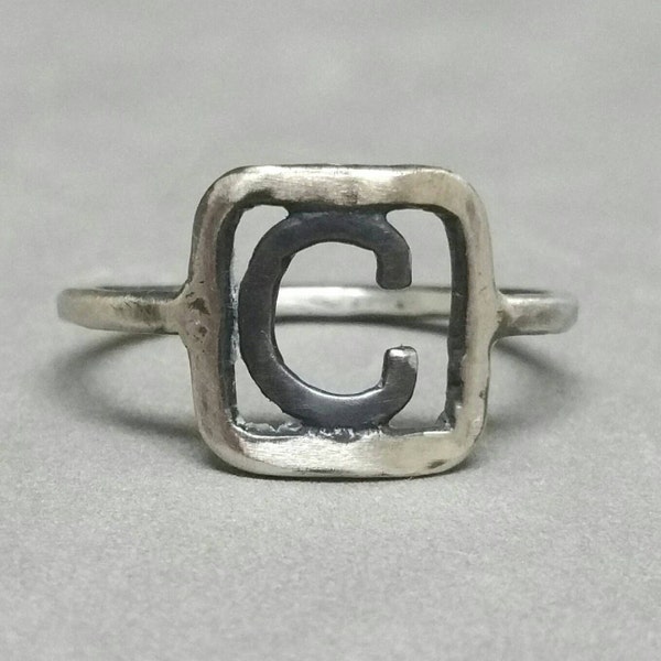 Capital C Ring, Letter Ring, Initial Ring, Unique Personal Gift, Alphabet Ring, Personalized Ring, C Ring, Personalized Jewelry