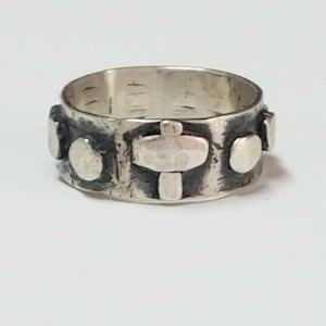 Womens Sterling Silver Rosary Ring in Size 5, Christian Faith Jewelry Gift for Her, Handmade by Maggie McMane Designs