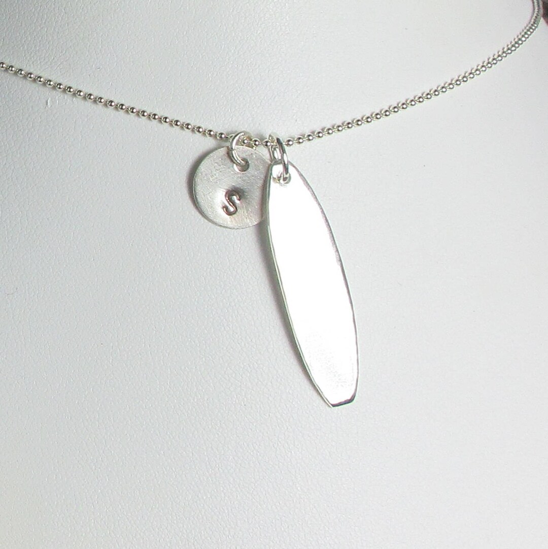 Surfer Necklace Personalized, Surfer Girl Jewelry, Beach Jewelry
