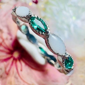 Wraparound/Half-Wrap Sterling Silver-Breastmilk Birthstone Ring- Memorial Ring image 1