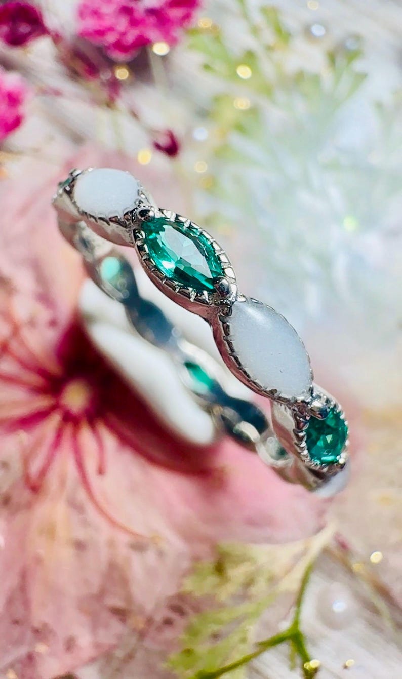 Wraparound/Half-Wrap Sterling Silver-Breastmilk Birthstone Ring- Memorial Ring image 1