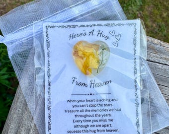 Pocket Hugs with Funeral Flowers, Sentimental Gifts, Mourning Gifts