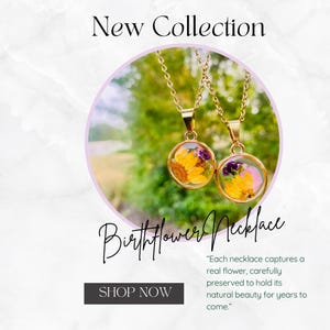 Birthflower Pendant Necklaces