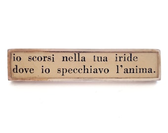 Italian Poetry Brooch - Sterling Silver