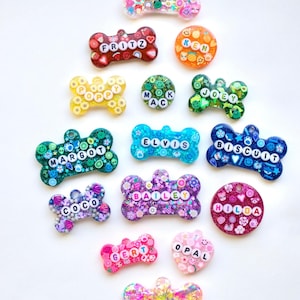 ¡Etiquetas para mascotas de resina hechas a medida!