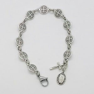 St. Benedict Rosary Bracelet - Classic - Silver or Gold