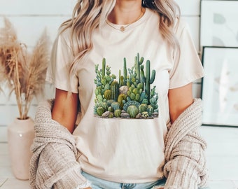 Kaktus-Shirt, wild und frei Shirt, Kakteen, Grafik-T-Shirts fr Frauen,  Geburtstagsgeschenke fr sie, Kaktus-t-Shirt, Boho Kleidung, Tumblr,  Pflanzenliebhaber - Etsy.de