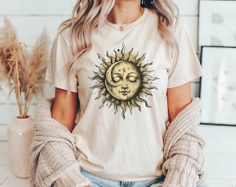 T Shirt For Women Nature Lover Shirt Gift For Mom Sun Tshirt  Gift For Her Graphic Tee Unisex Boho Shirt Sun Graphic
