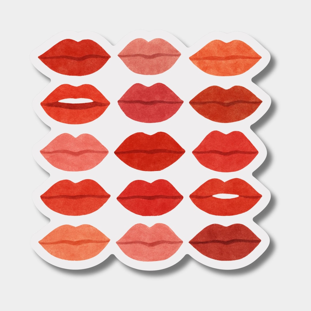 Real Lips Sticker Red Lips Thicker Vinyl Sticker: Makeup, Beauty & Style Decal (3in) - Etsy