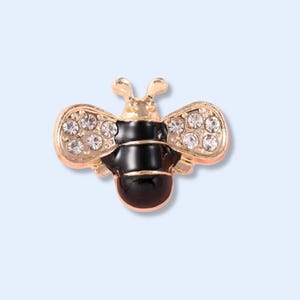 Bumblebee Bling Schuh Charme, Schwarz Tux Charme, Schmuck Charm, Zirkonia Charme, funkeln Charme, Pave Charme, Schuhzubehör