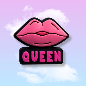 Queen Lips Shoe Charm, Sassy Charm, Cute Shoe Charm, Kissable Charm, Shoe Accessories