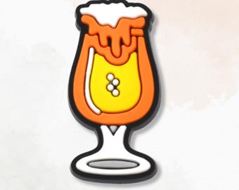 Draft Beer Mug Shoe Charm, Clog Shoe Accessory