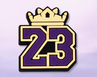 LeBron James 23 Shoe Charm, Lakers Charm, King James Charm, Basketball Charm, Sports Charm, Legacy Charm, Shoe Accessories