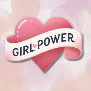 Girlpower Acrylic Lapel Pin, Motivational Pin, Positivity Pin, Inspiration, Encouragement