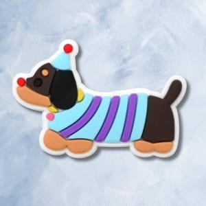 Blue Puppy & Hat Shoe Charm, Animal Charm, Dog Charm, Pet Lover, Animal Lover, Shoe Accessories