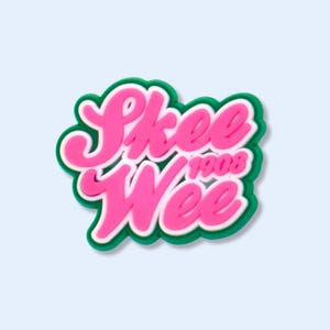Skee Wee Alpha Kappa Alpha Sorority Shoe Charm, AKA Charm, Greek Charm, HBCU, Historically Black Colleges and Universities, Shoe Accessories