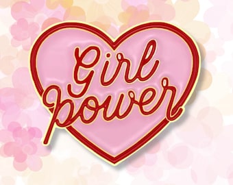Girl Power Enamel Pin, Soft Enamel, Empowerment, Positivity, Motivational, Inspirational, Persistence