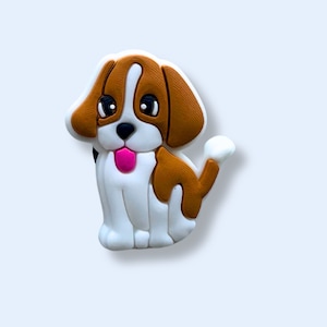 Beagle Puppy Shoe Charm, Fun Charm, Cute Shoe Charm, Stylish Charm, Animal Charm, Pet Charm, Dog Charm, Shoe Accessories