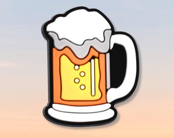 Draft Beer Mug Shoe Charm, Clog Accessories