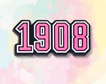 Alpha Kappa Alpha 1908 Shoe Charm, AKA Greek Letter Accessory