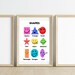 Kids Shapes Printable, Educational Downloadable for Children, Preschool ...