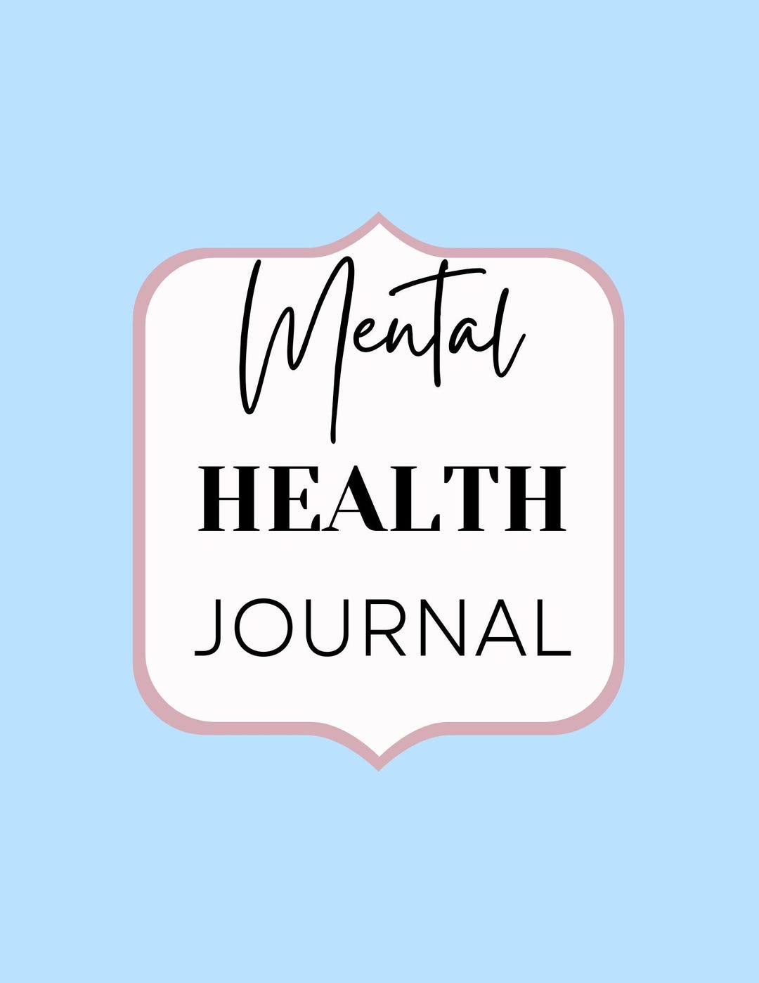 Digital Mental Health Journal 60 Page Etsy