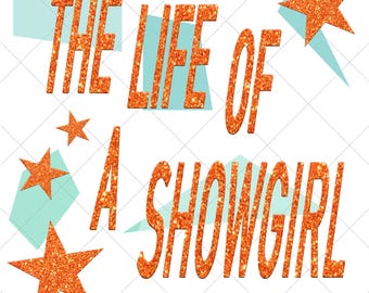 La vida de una corista PNG / Clipart de estrella pop brillante / Descarga digital