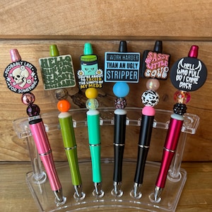 Beaded Pens with Funny, Sarcastic Sayings