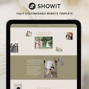 Showit Website Template for Wedding & Elopement Photographer, Creative Professionals, Wedding Planners, Florists and More | Camilla Template