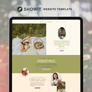 Showit Website Template for Florists, Photographers, Wedding Planners, and Creative Entrepreneurs | Colorful & Fun | Romee Template