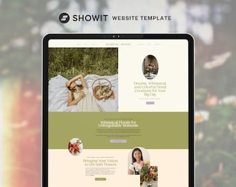 Showit Website Template for Florists, Photographers, Wedding Planners, and Creative Entrepreneurs | Colorful & Fun | Romee Template