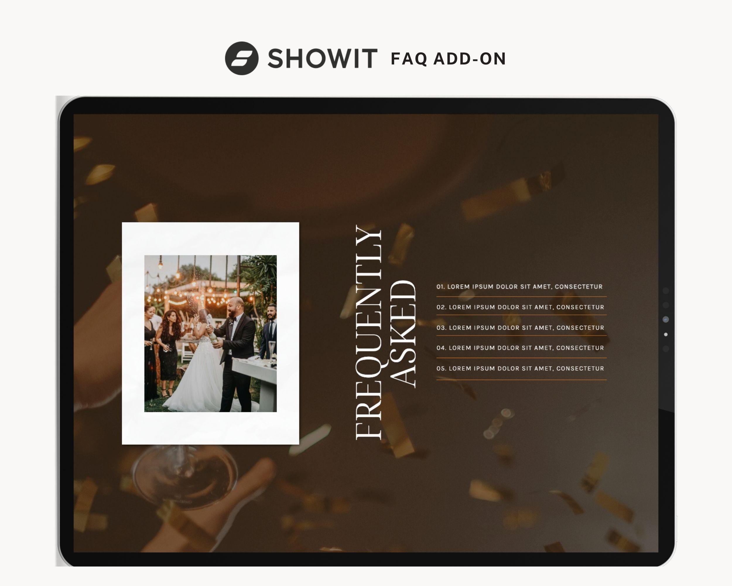 FAQ Showit Template, FAQ Add-On Canvas, Showit Template for Photographer, FAQ Add-On