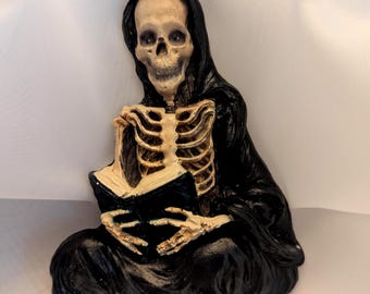 Grim Reaper Resin Magnet  |  Goth Kitchen Accessory  |  4 inch Handpainted Magnet