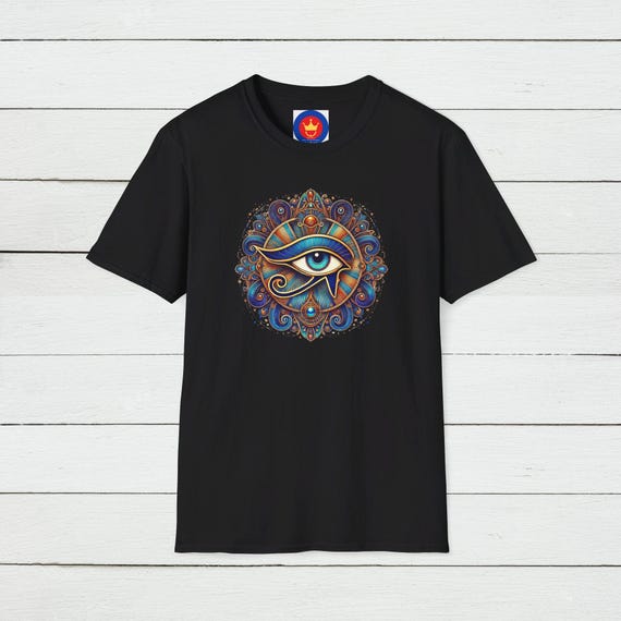 Egyptian Symbol - Eye Of Horus Mandala - Teal T-Shirt Egyptian Symbol - Eye Of Horus Mandala - Teal T-Shirt
