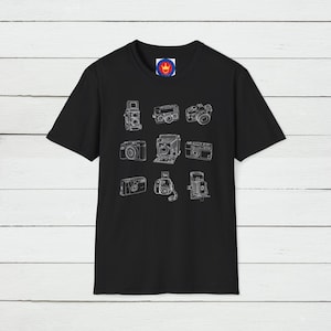 Vintage Camera T-Shirt: Photographer Gift, Unisex Soft Style Tee