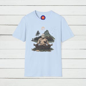 Jason Vorhees Unisex T-Shirt, Horror Movie Shirt, Friday the 13th Movie Fan Gift, Meditation Tee, Friday The 13th Apparel