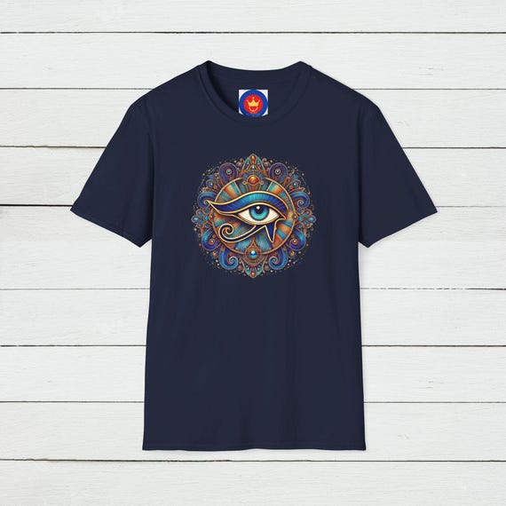 Egyptian Symbol - Eye Of Horus Mandala - Teal T-Shirt Egyptian Symbol - Eye Of Horus Mandala - Teal T-Shirt
